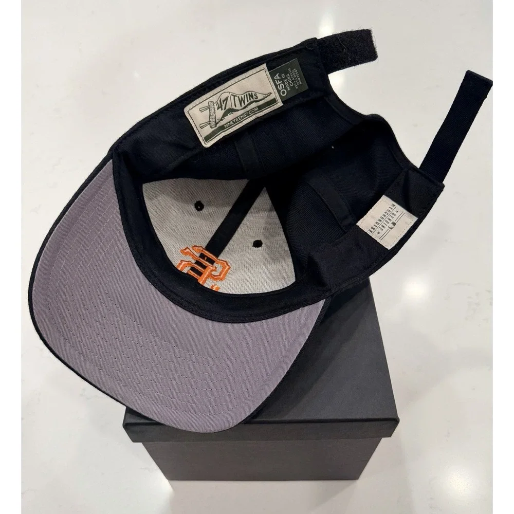 47 Brand San Francisco Giants Major League Baseball Cap Hat Black Orange OSFM